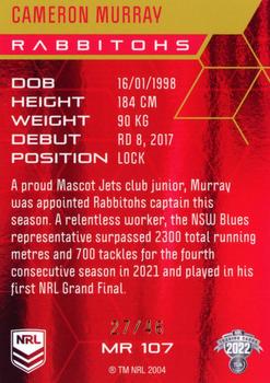 2022 NRL Elite - Mojo Ruby #MR 107 Cameron Murray Back
